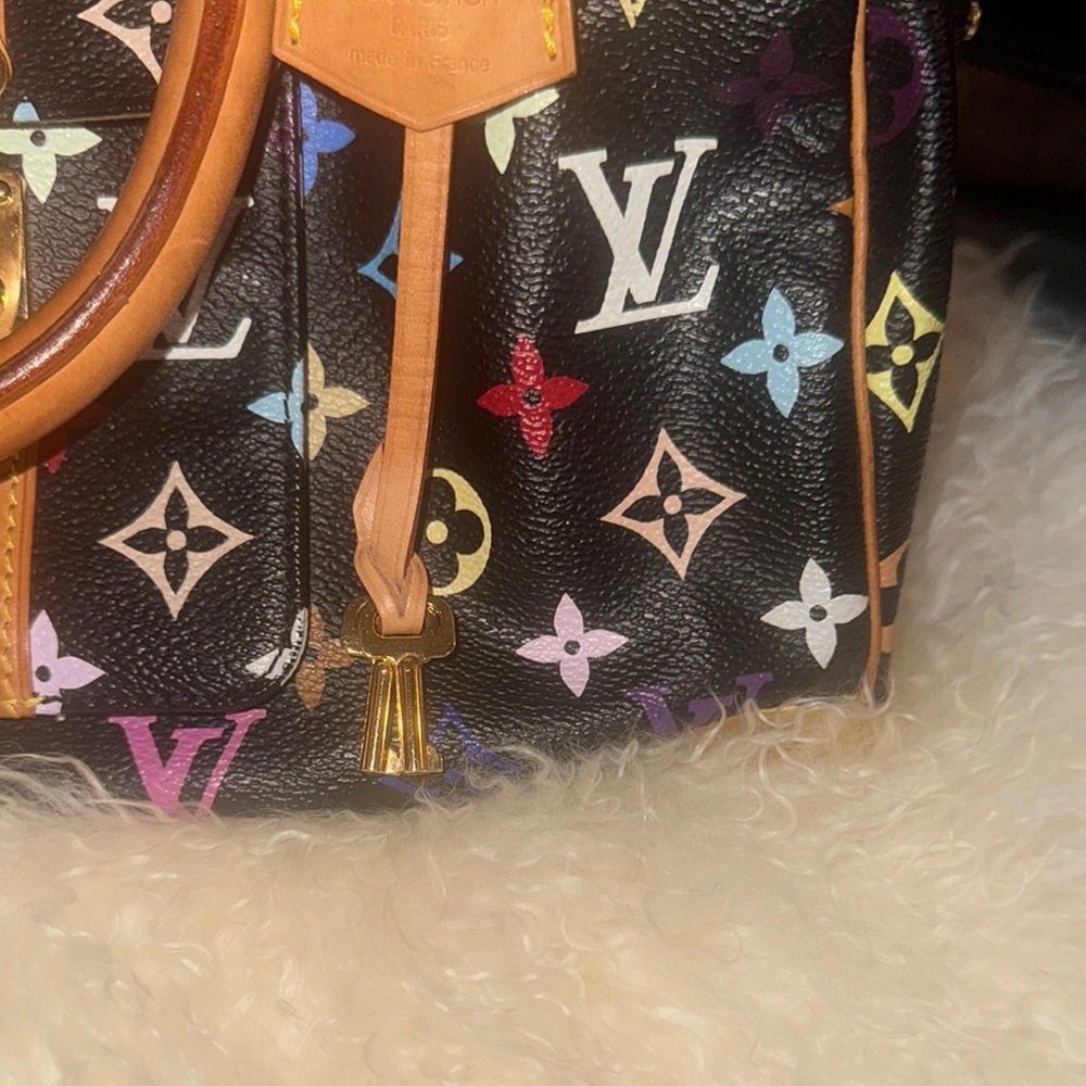Louis Vuitton Black Multicolor Monogram Satchel - Picture 5 of 17